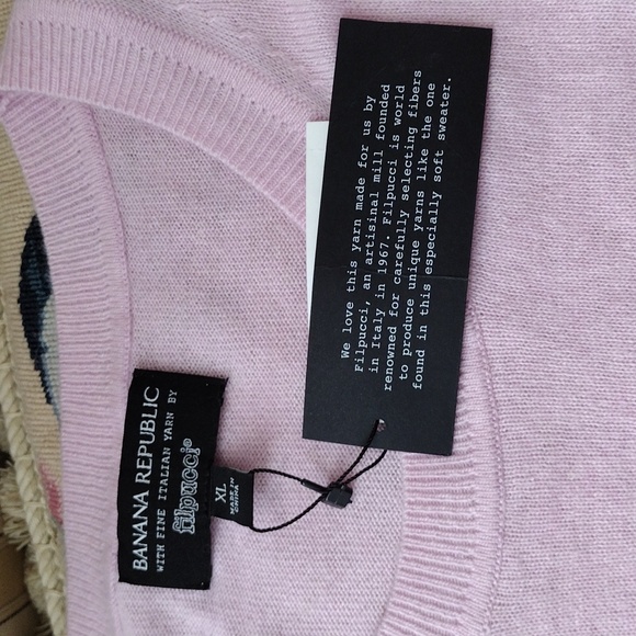 Banana Republic pink cashmere blend sweater by Fipucci XL - Picture 5 of 8